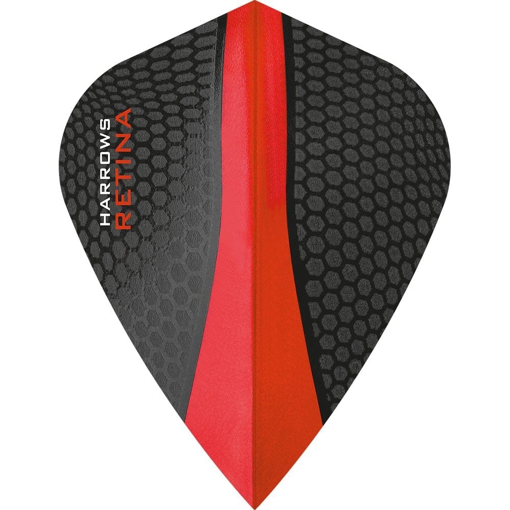 *Harrows Retina Dart Flights - Kite Shape Red