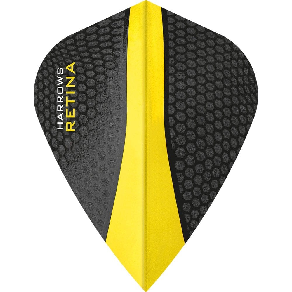 *Harrows Retina Dart Flights - Kite Shape Yellow