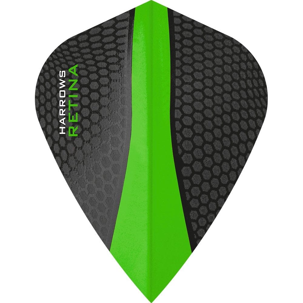 *Harrows Retina Dart Flights - Kite Shape Green