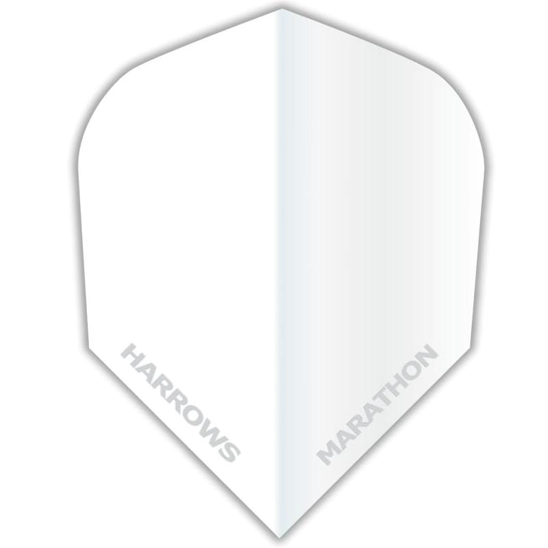Harrows Anti Glare Marathon Dart Flights - Standard Shape White