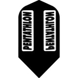 *Pentathlon Dart Flights - Dimplex - Extra Strong - Slim - Black
