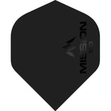 Mission Logo 150 Dart Flights - 150 Micron - No2 - Std - Matt Black
