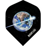 *Dart Flights - Raw 100 - 100 Micron - Std - Space Earth