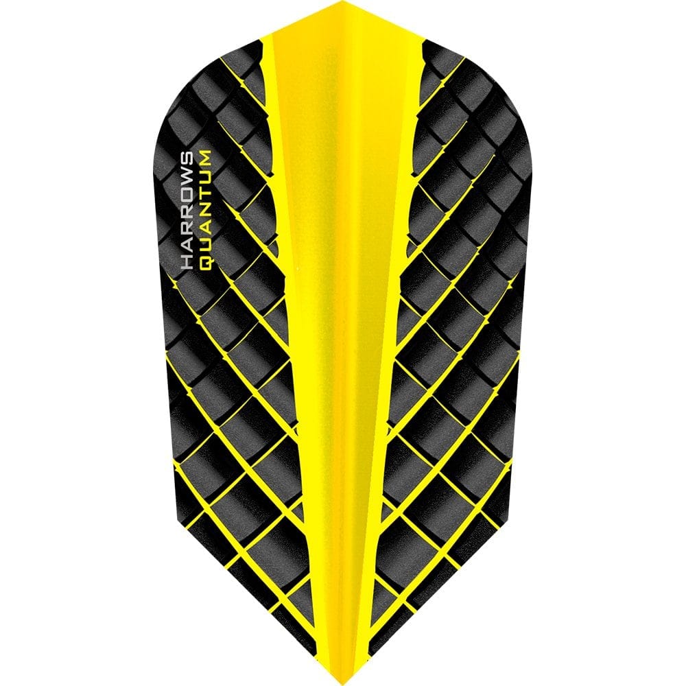 *Harrows Quantum Dart Flights - 3D Effect - 100 Micron - Slim Yellow