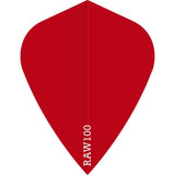 *Dart Flights - Raw 100 - 100 Micron - Kite - Plain Red