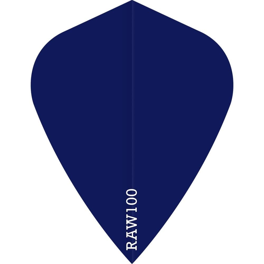 *Dart Flights - Raw 100 - 100 Micron - Kite - Plain Dark Blue