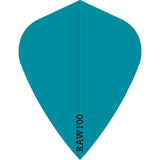 *Dart Flights - Raw 100 - 100 Micron - Kite - Plain Neon Blue