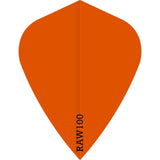 *Dart Flights - Raw 100 - 100 Micron - Kite - Plain Neon Orange
