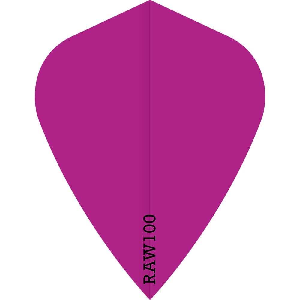 *Dart Flights - Raw 100 - 100 Micron - Kite - Plain Neon Pink
