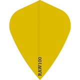 *Dart Flights - Raw 100 - 100 Micron - Kite - Plain Neon Yellow