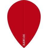 *Dart Flights - Raw 100 - 100 Micron - Pear - Plain Red