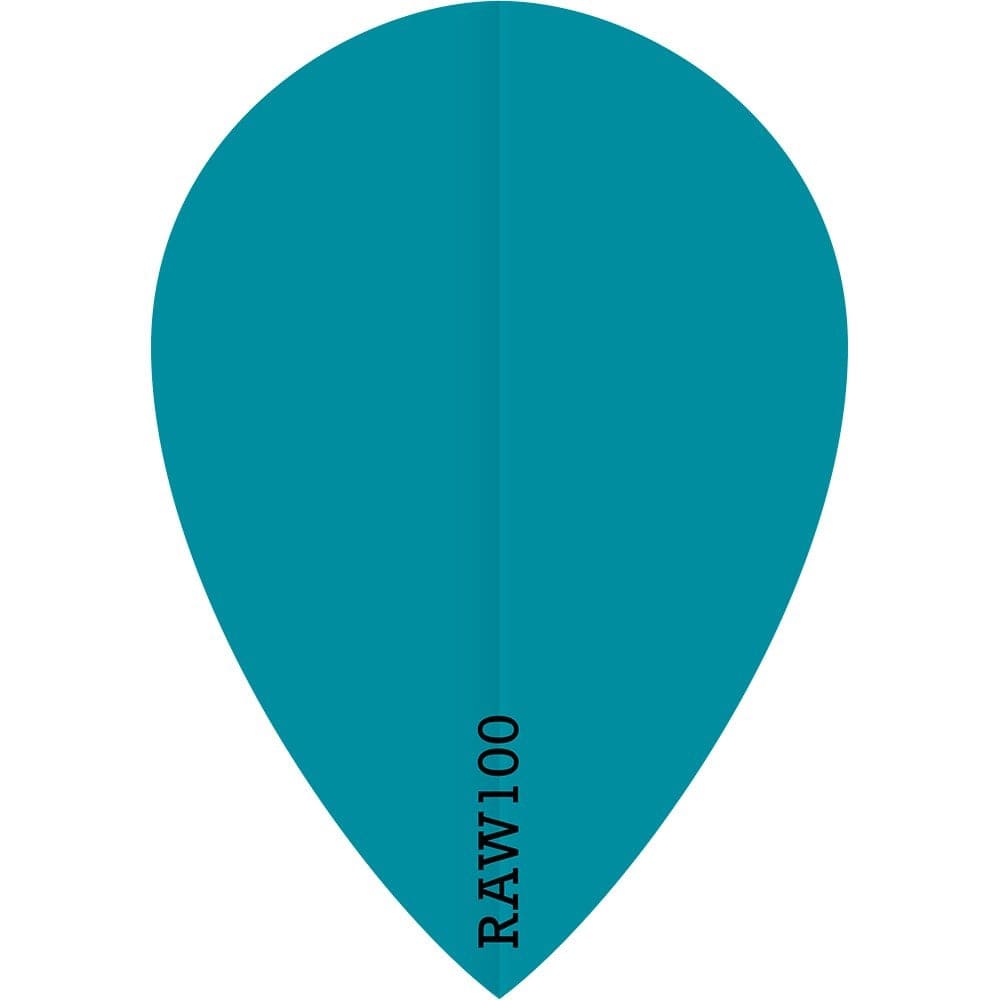 *Dart Flights - Raw 100 - 100 Micron - Pear - Plain Neon Blue