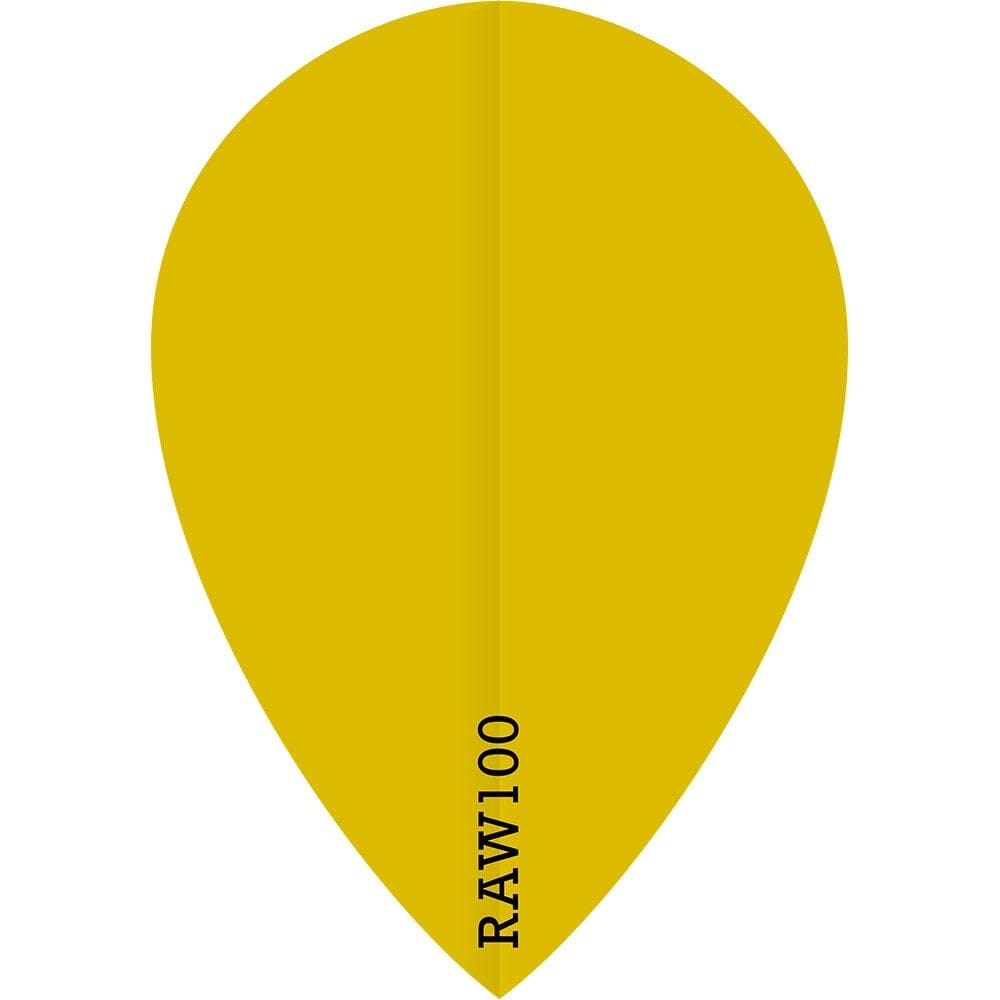 *Dart Flights - Raw 100 - 100 Micron - Pear - Plain Neon Yellow