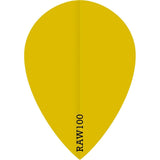 *Dart Flights - Raw 100 - 100 Micron - Pear - Plain Neon Yellow