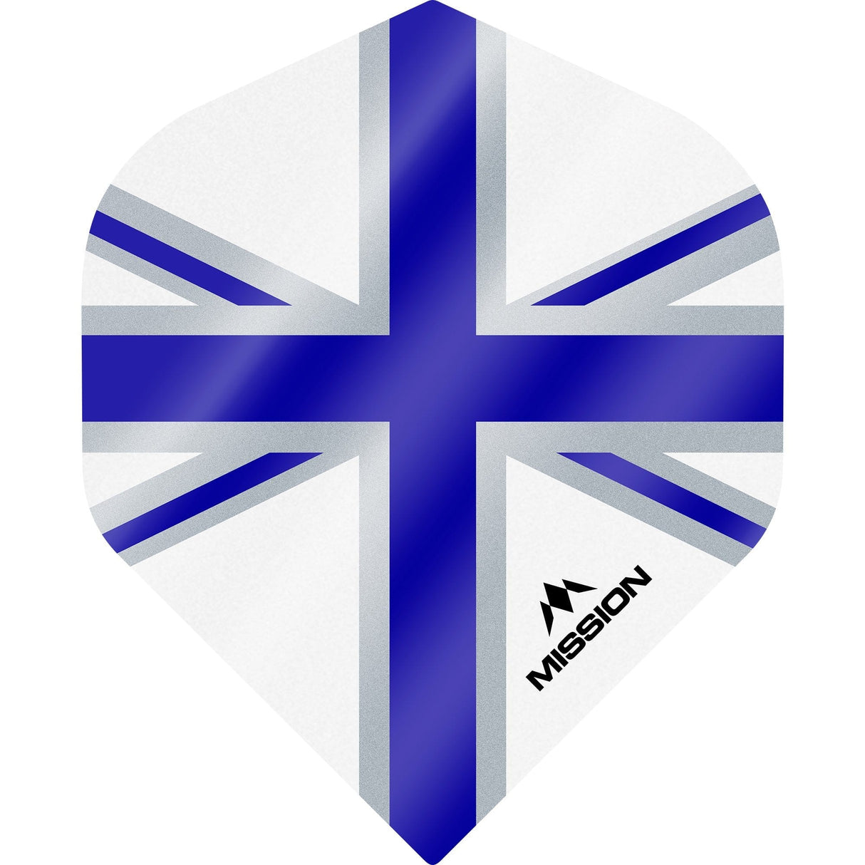 *Mission Alliance Union Jack Dart Flights - No2 - Std - White White Blue