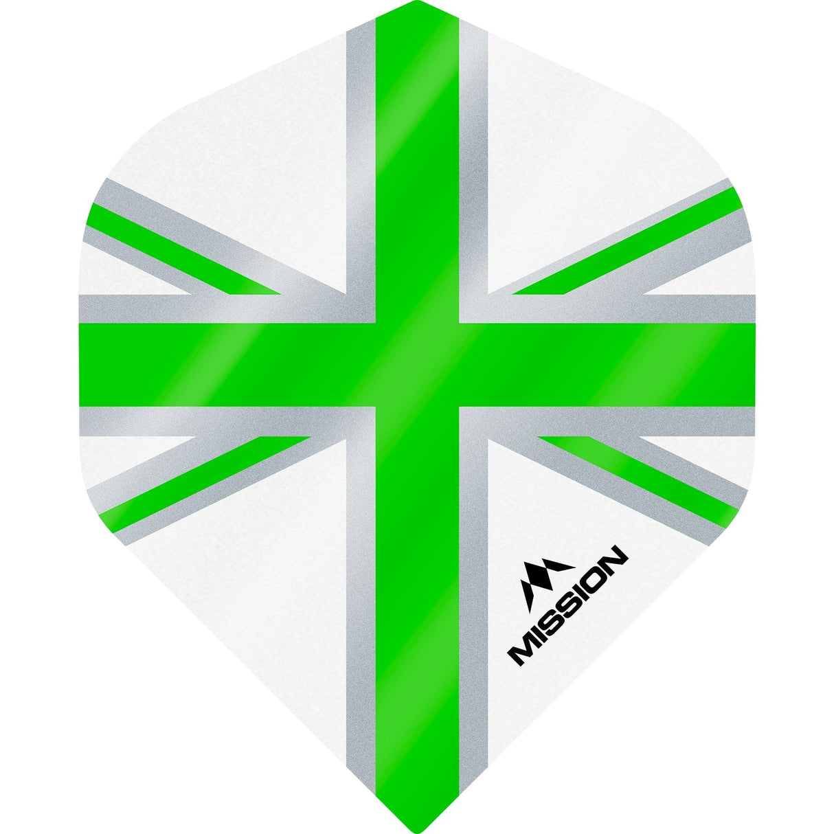 *Mission Alliance Union Jack Dart Flights - No2 - Std - White White Green