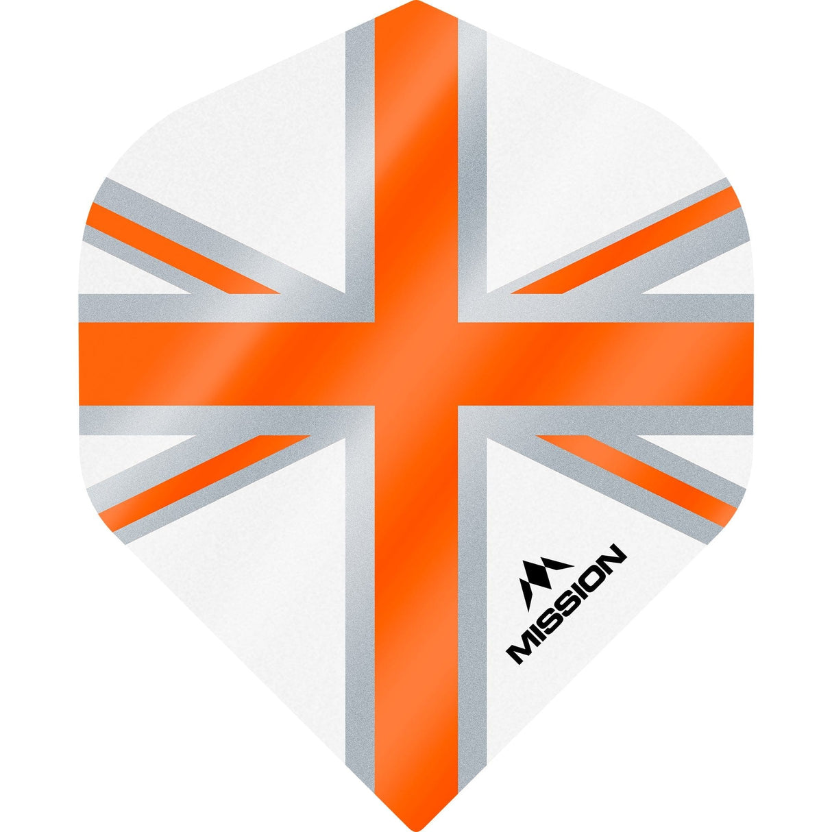 *Mission Alliance Union Jack Dart Flights - No2 - Std - White White Orange