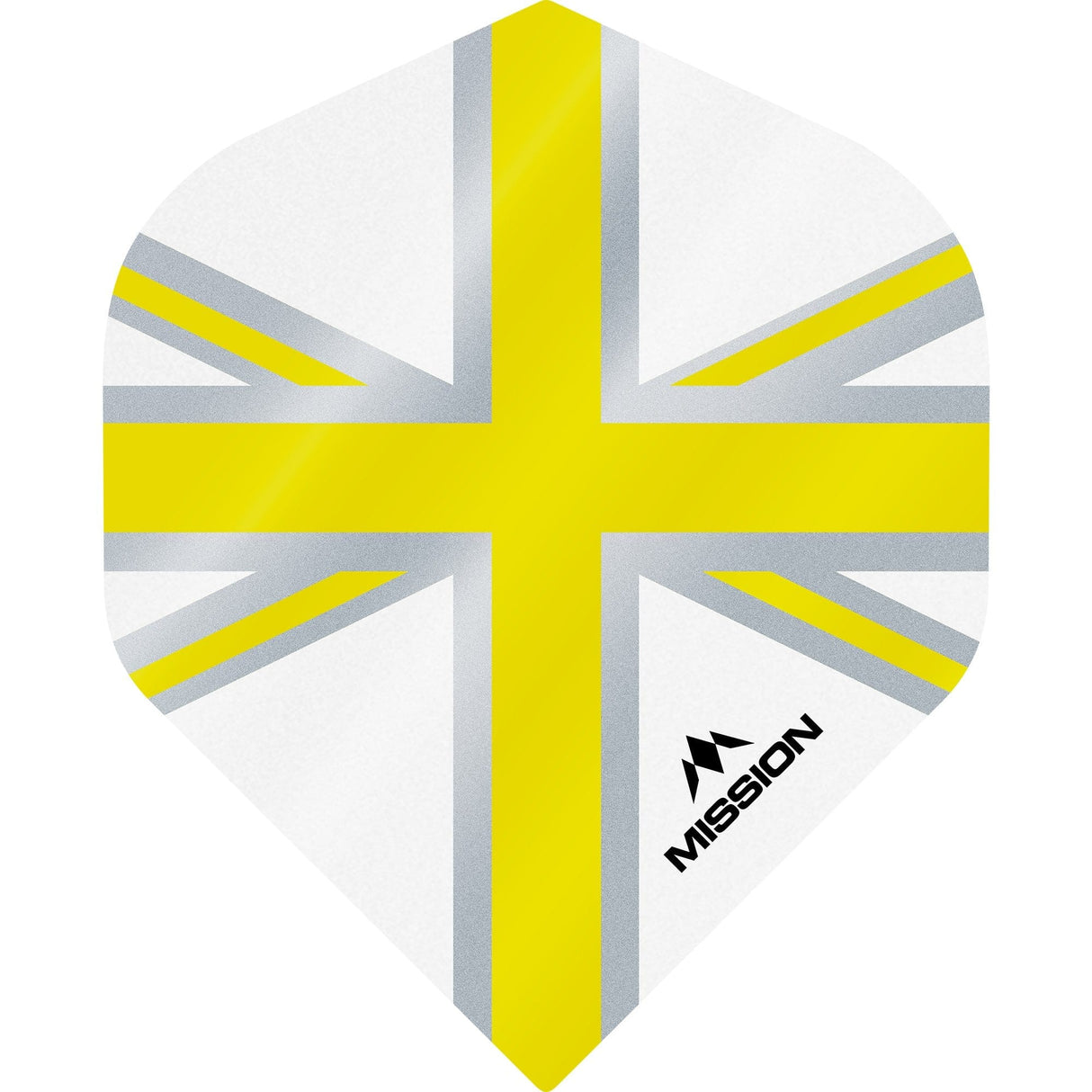 *Mission Alliance Union Jack Dart Flights - No2 - Std - White White Yellow