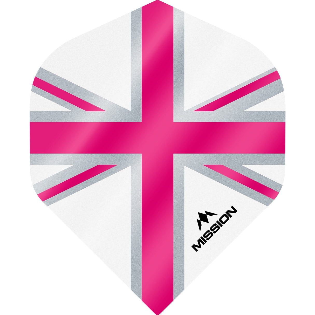 *Mission Alliance Union Jack Dart Flights - No2 - Std - White White Pink