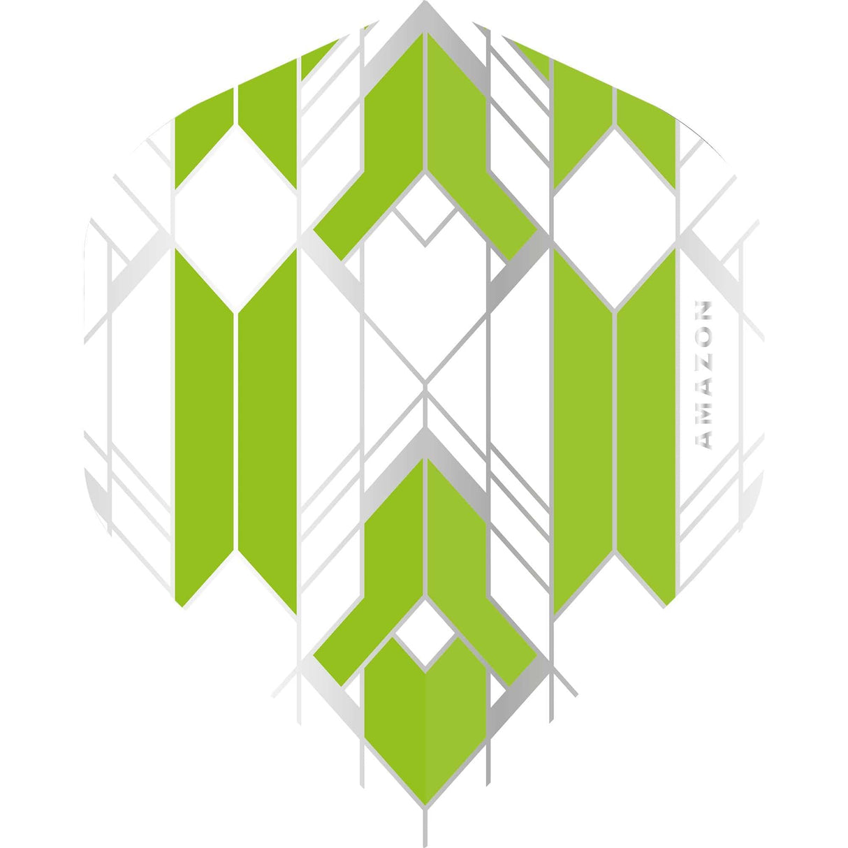 *Amazon Glaze Dart Flights - No2 - Std - White Green