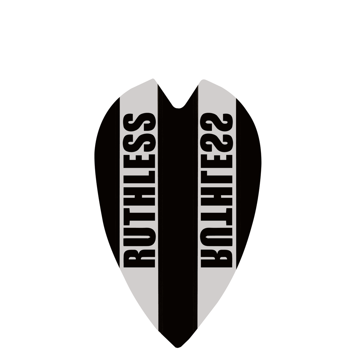 *Ruthless - Clear Panel - Dart Flights - 100 Micron - Mini Retro Black