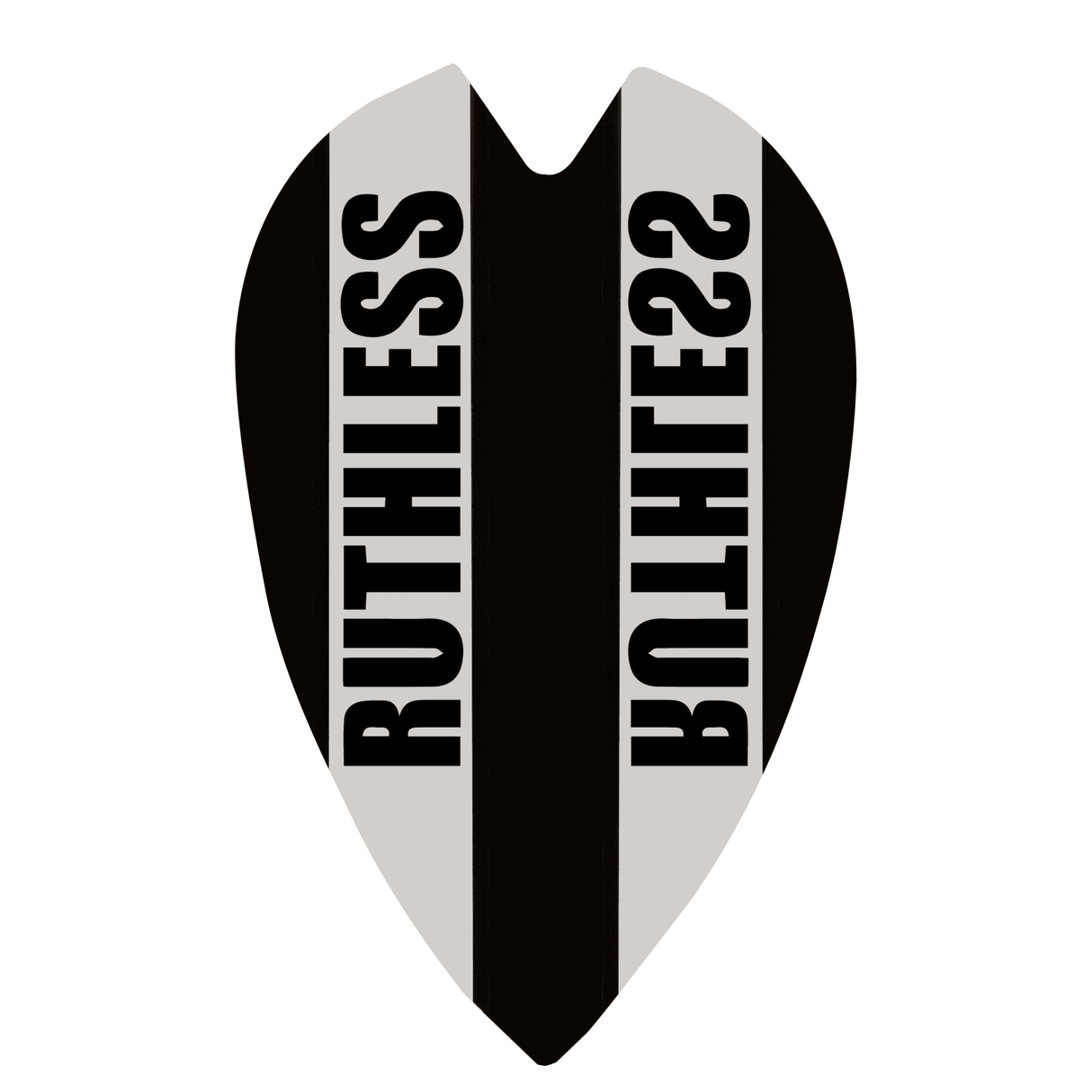 *Ruthless - Clear Panel - Dart Flights - 100 Micron - Retro Black