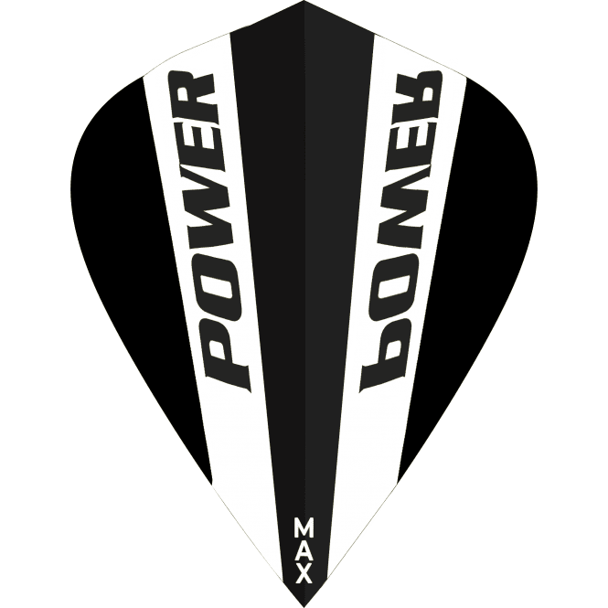 *McCoy Power Max Dart Flights - 150 Micron - Kite - Solid Clear Black