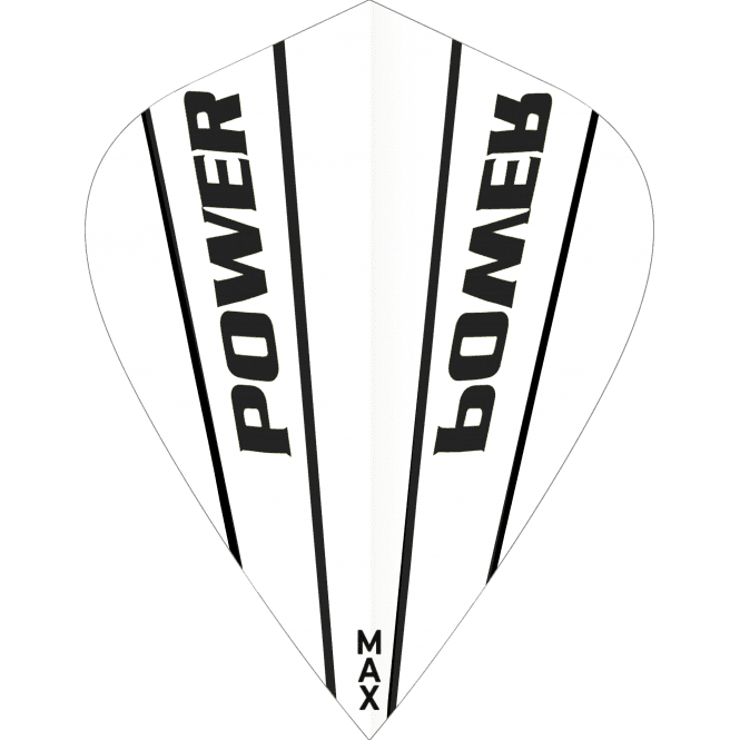 *McCoy Power Max Dart Flights - 150 Micron - Kite - Solid Clear White