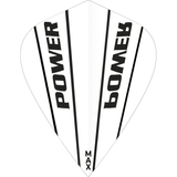 *McCoy Power Max Dart Flights - 150 Micron - Kite - Solid Clear White