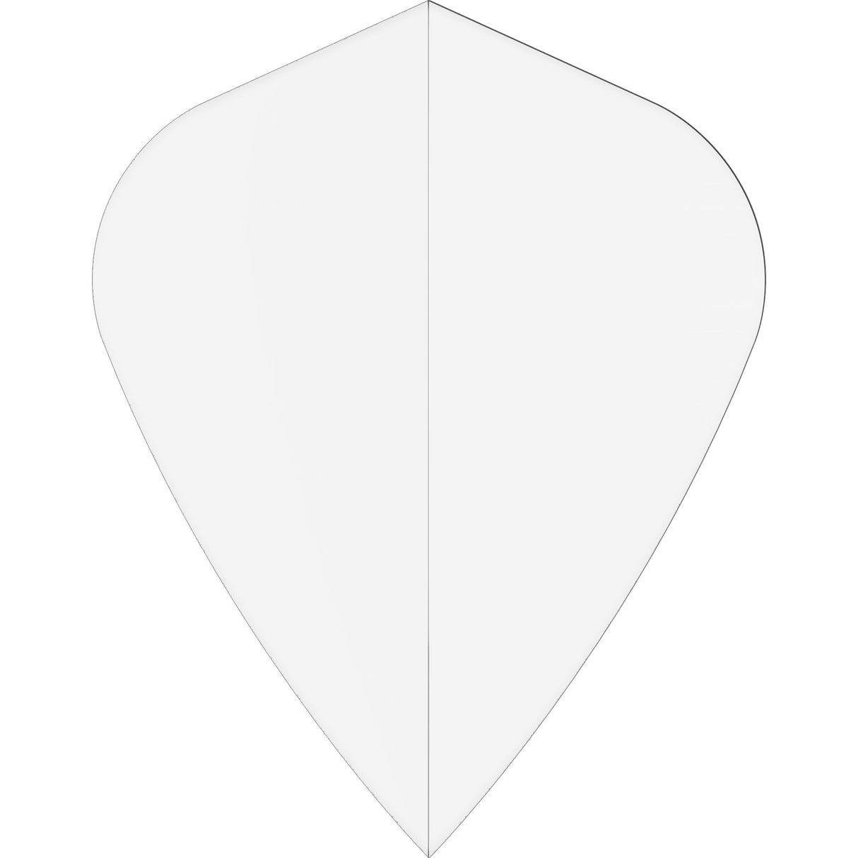 *Ruthless Poly Plain - Solid - Dart Flights - 75 Micron - Kite Clear
