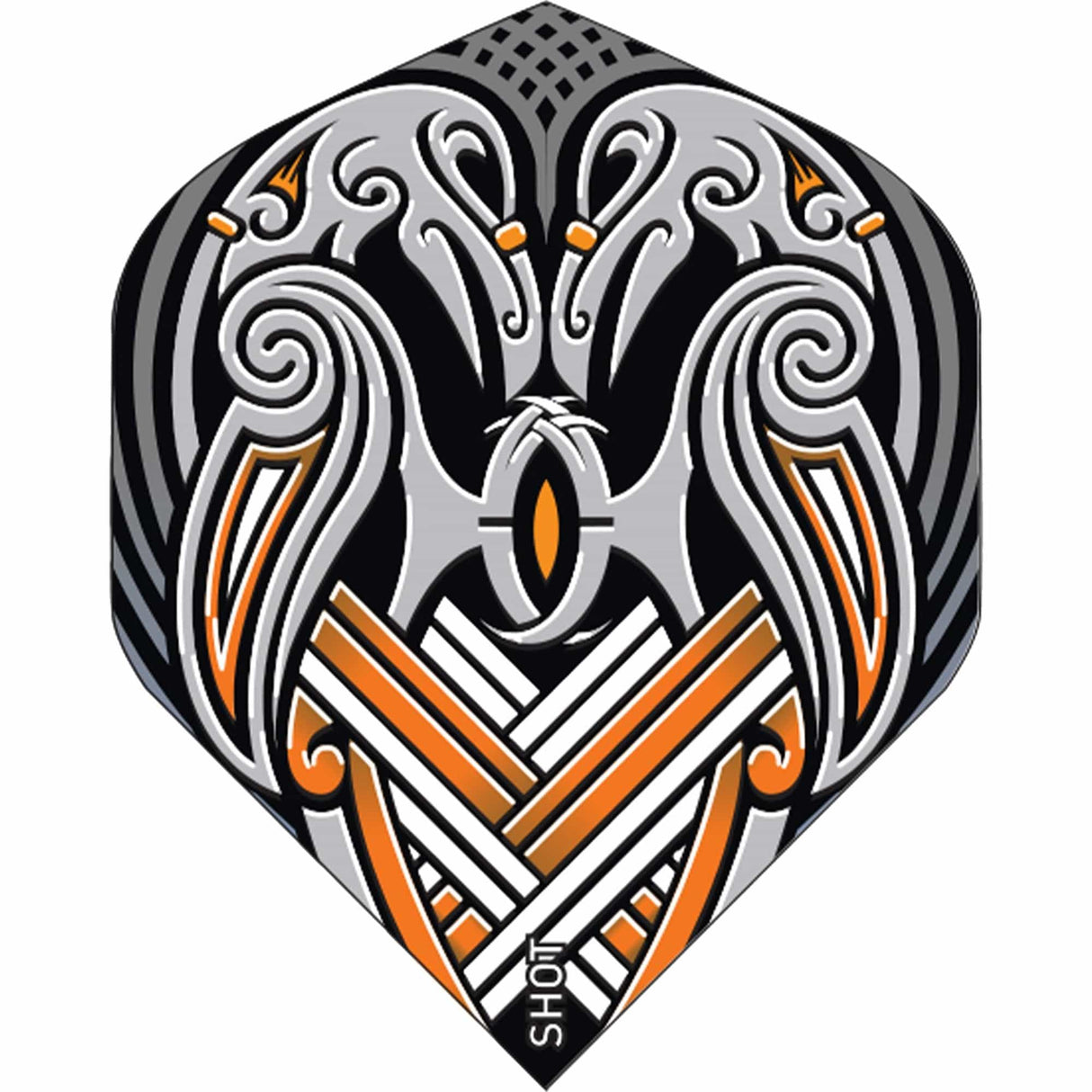 Shot Viking Raven Dart Flights - 100 Micron - Std - No2 - Black