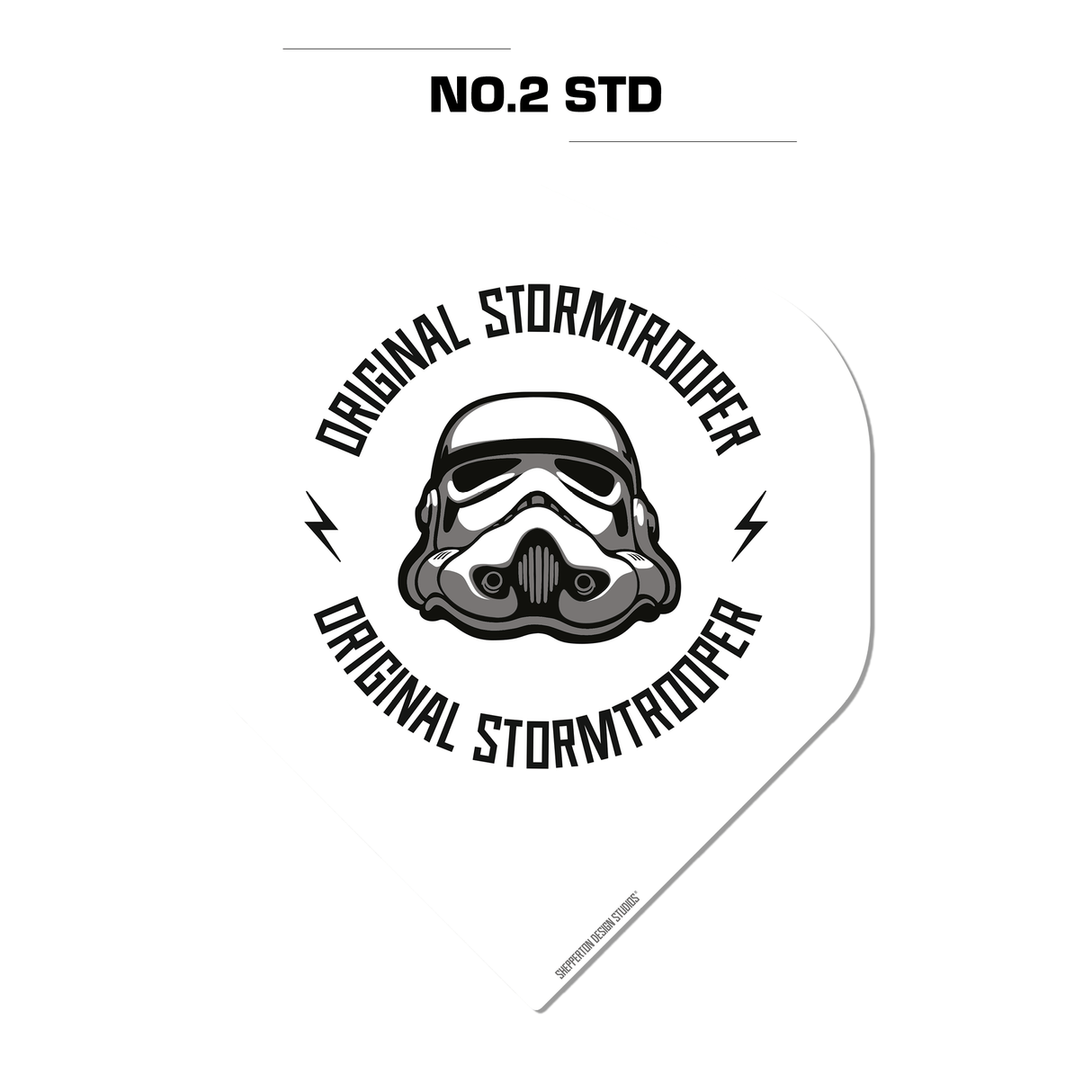 Original StormTrooper Dart Flights - Official Licensed - No2 - Std - Storm Trooper - Logo on White