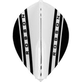 *Robson Plus Dart Flights - for all shafts - Pear - V White