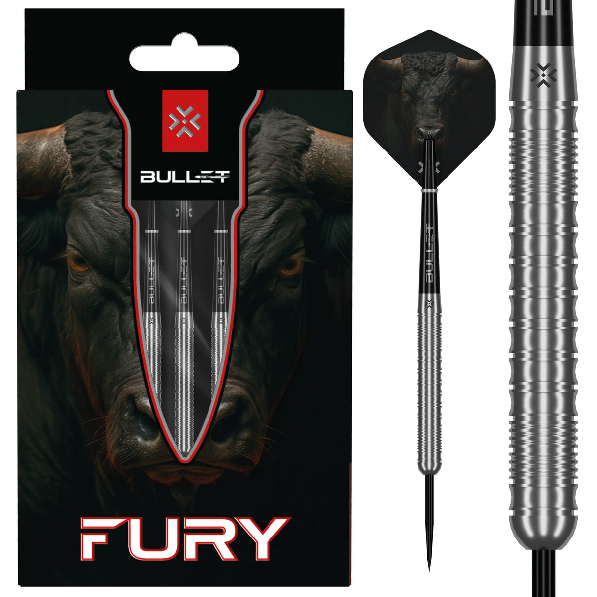 Bullet Fury Darts - Steel Tip - 90% Tungsten