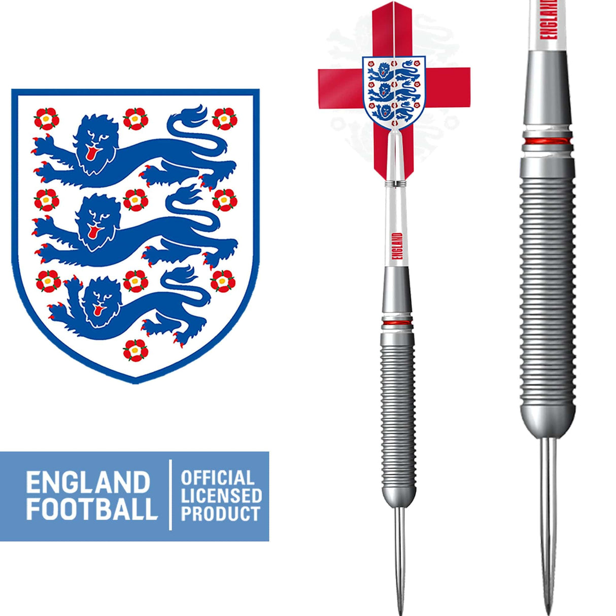 England Football Darts - Steel Tip Brass - Official Licensed - Logo - 22g
