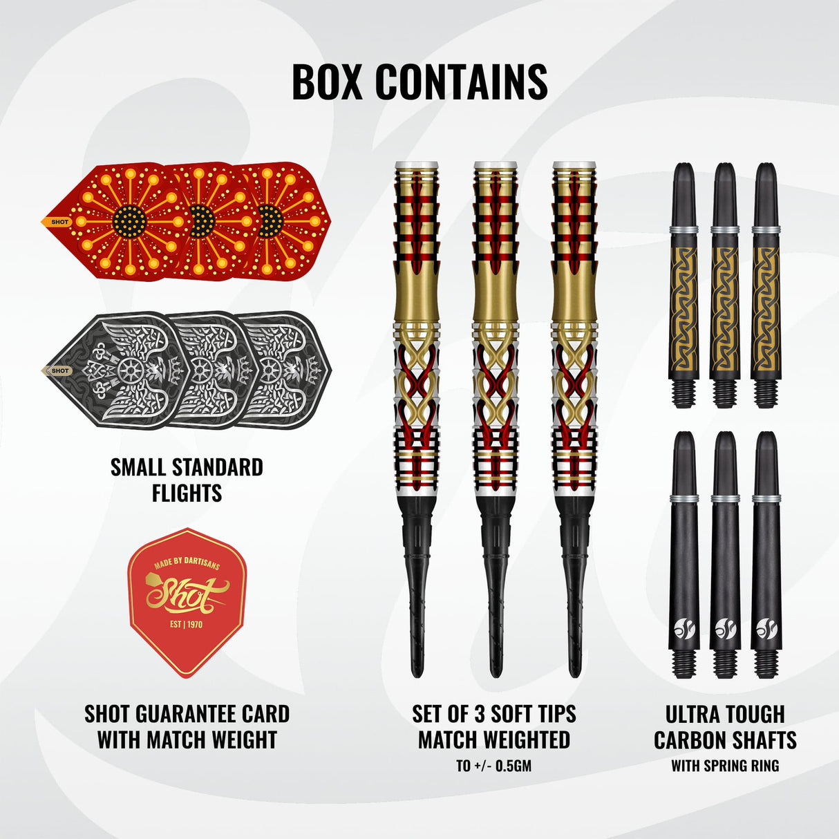 Shot Goths Darts -Soft Tip - 95% Tungsten - Alaric 20g