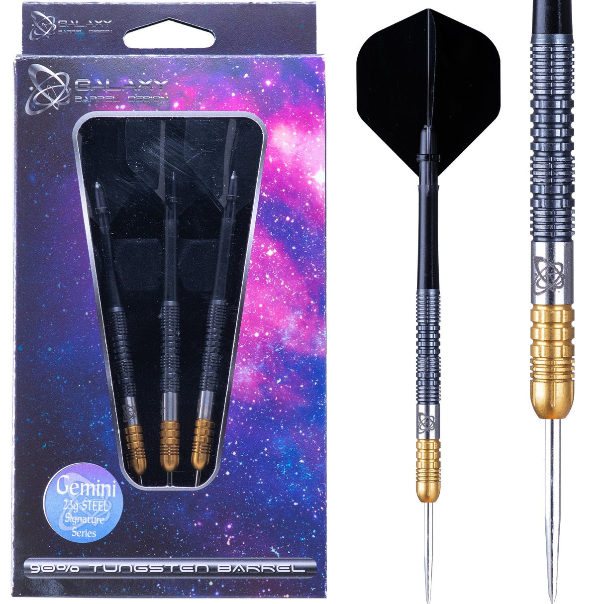 Galaxy Gemini Darts - Steel Tip - 90% Tungsten - 23g