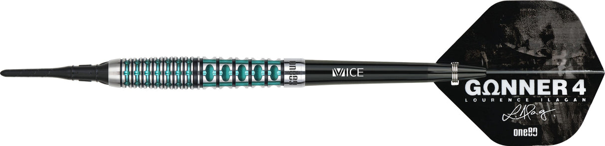 One80 Lourence Ilagan Darts - Soft Tip - 90% Tungsten - Jade - 18g