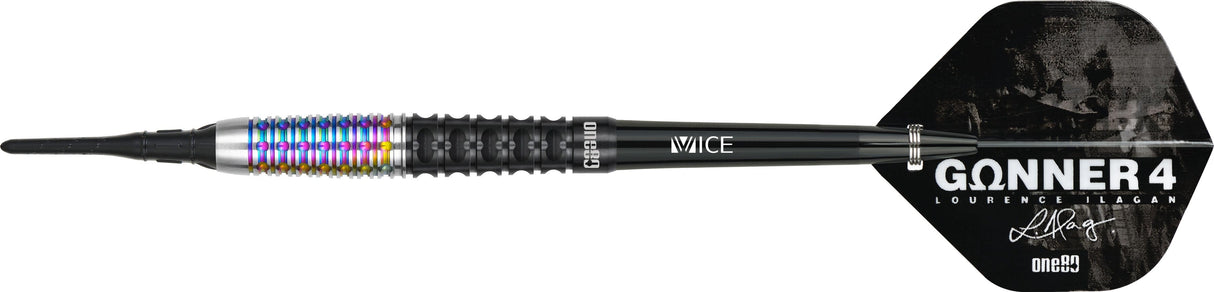 One80 Lourence Ilagan Darts - Soft Tip - 90% Tungsten - Rainbow - 22g