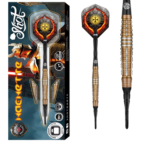 Shot Future Knights Darts - Soft Tip - 90% Tungsten - Hachette
