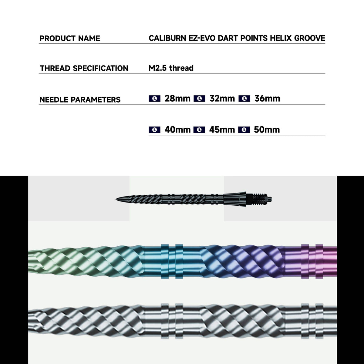 Caliburn EZ-EVO Dart Points - Helix Groove