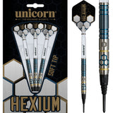 Unicorn Hexium Darts - Soft Tip - 90% Tungsten - Style 2 21g