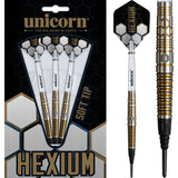 Unicorn Hexium Darts - Soft Tip - 90% Tungsten - Style 3 23g