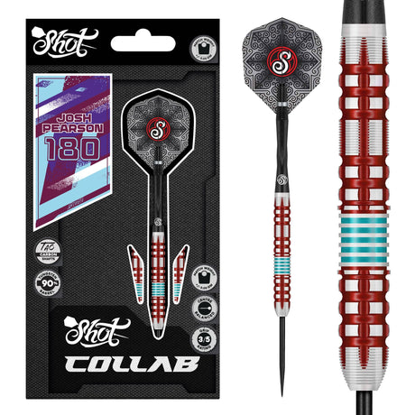 Shot Collab Series Darts - Steel Tip - 90% Tungsten - Josh Pearson 23g