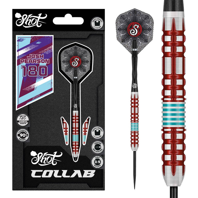 Shot Collab Series Darts - Steel Tip - 90% Tungsten - Josh Pearson 23g