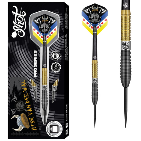 Shot Pro Series Darts - Steel Tip - 90% Tungsten - Jitse van der Wal