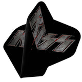 Kiss Dart Flights - Official Licensed - 100 Micron - No2 - Std - F1 - Black - Blood Logo