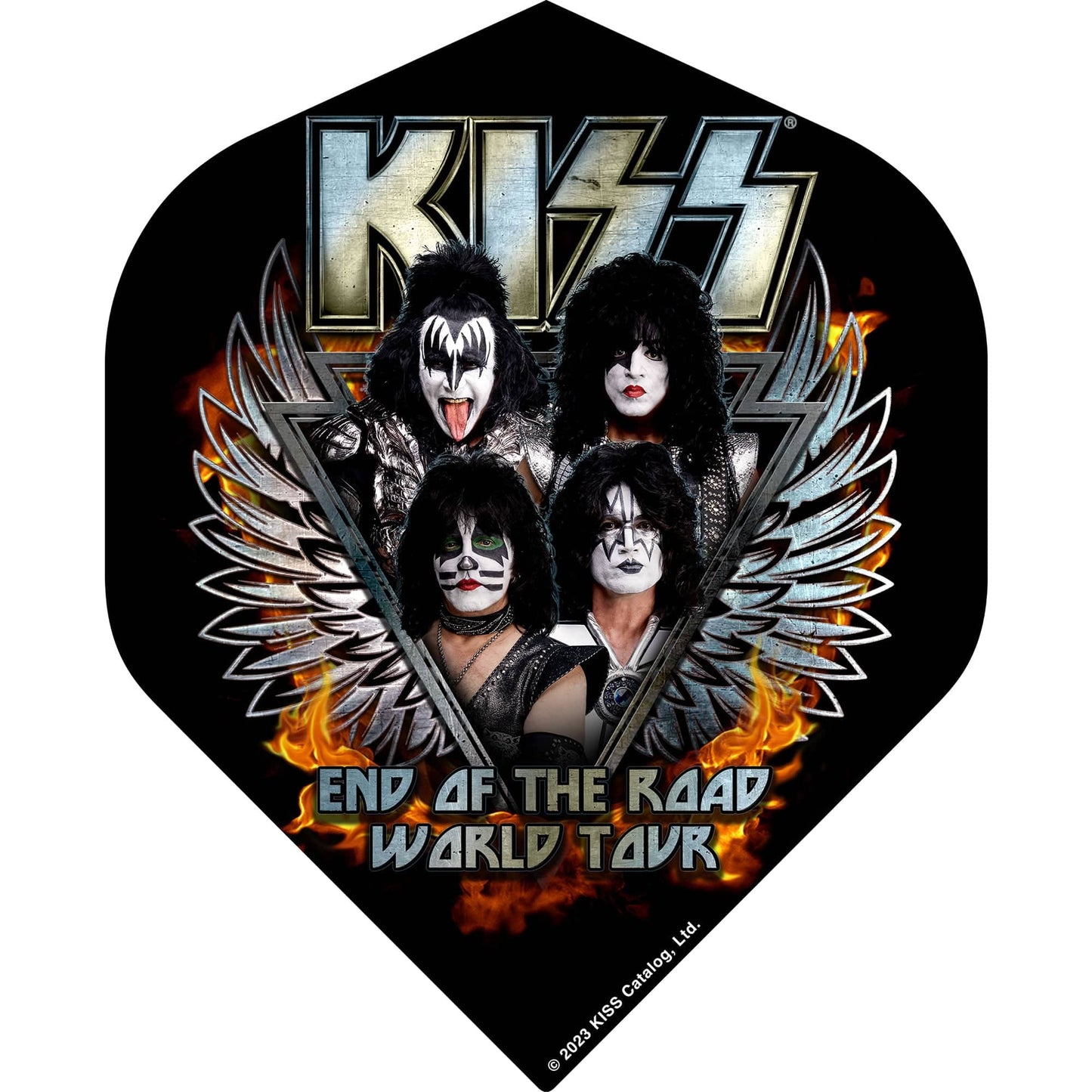 Kiss Dart Flights - Official Licensed - 100 Micron - No2 - Std - F5 - Black - End of the Road