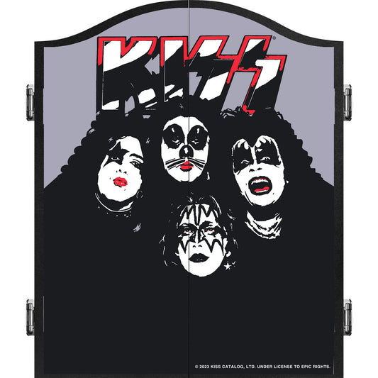 Kiss Dartboard Cabinet - Official Licensed - C7 - Premium Black - Faces