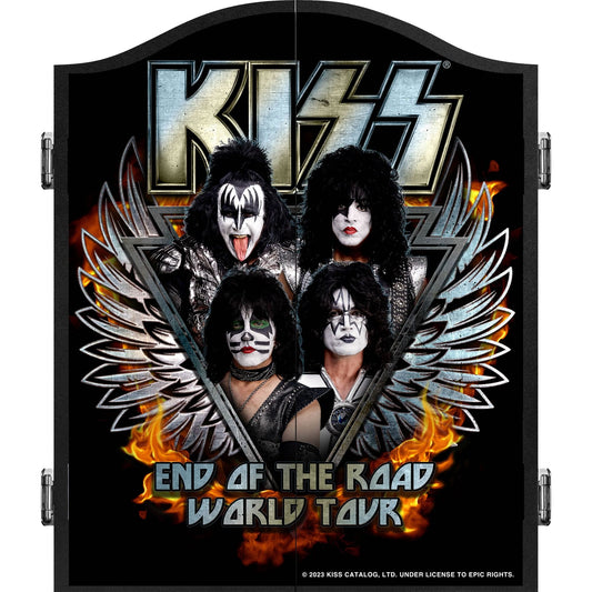 Kiss Dartboard Cabinet - Official Licensed - C8 - Premium Black - End of The Road